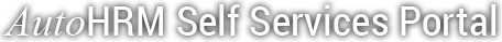 AutoHRMS Self Services Portal